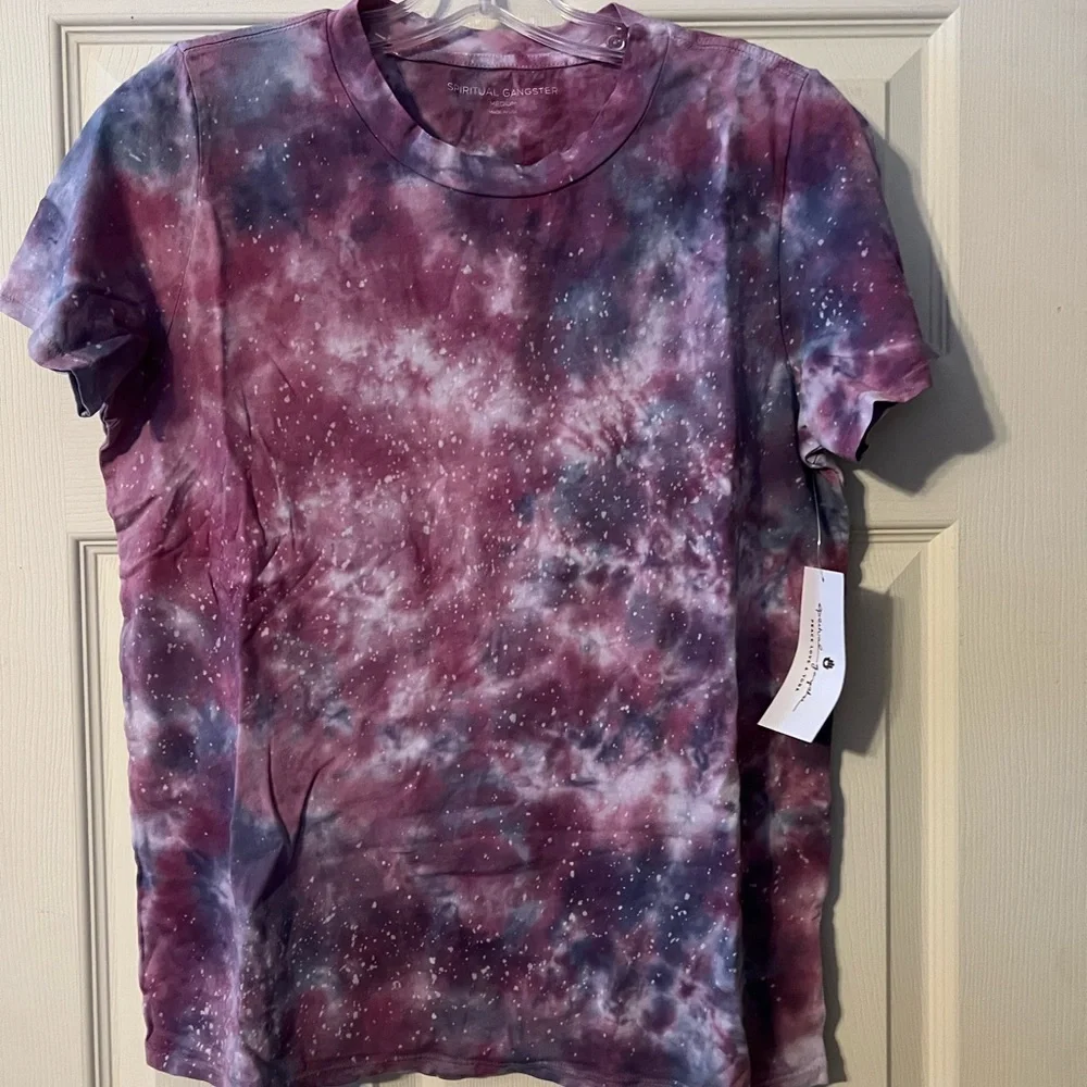 Aurora Galaxy Tie Dye Tshirt by Spiritual Gangster - Picture 3 of 3